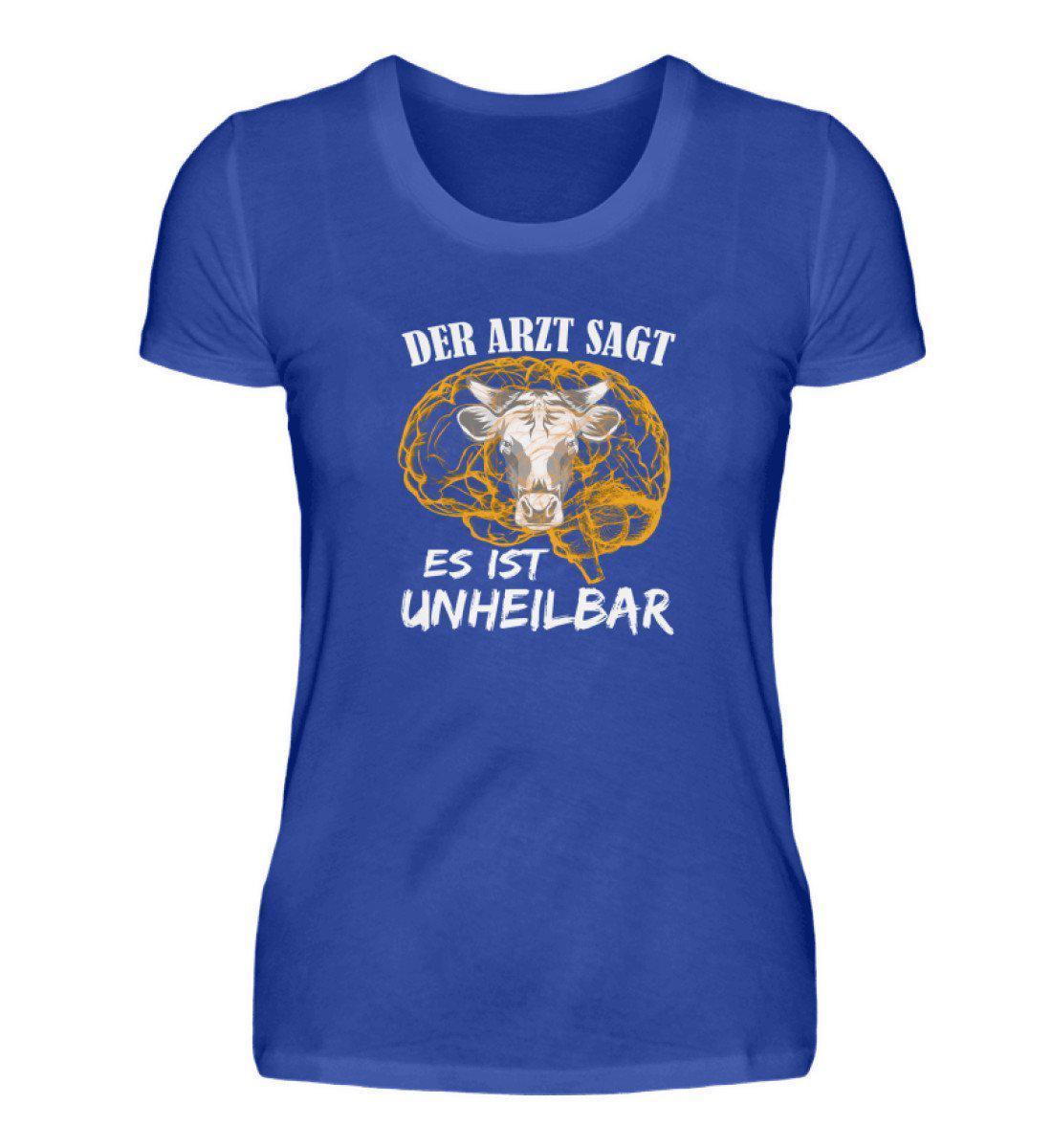 Kuh unheilbar gelb · Damen T-Shirt-Damen Basic T-Shirt-Neon Blue-S-Agrarstarz