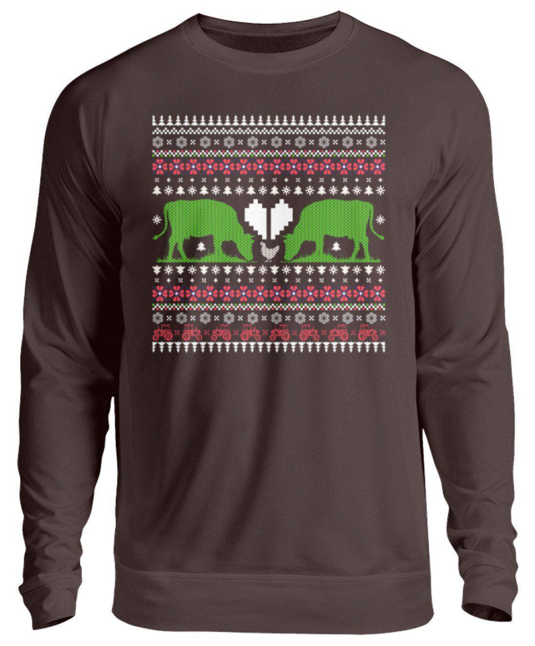 Kühe 2 Ugly Christmas · Unisex Sweatshirt Pullover-Unisex Sweatshirt-Hot Chocolate-S-Agrarstarz