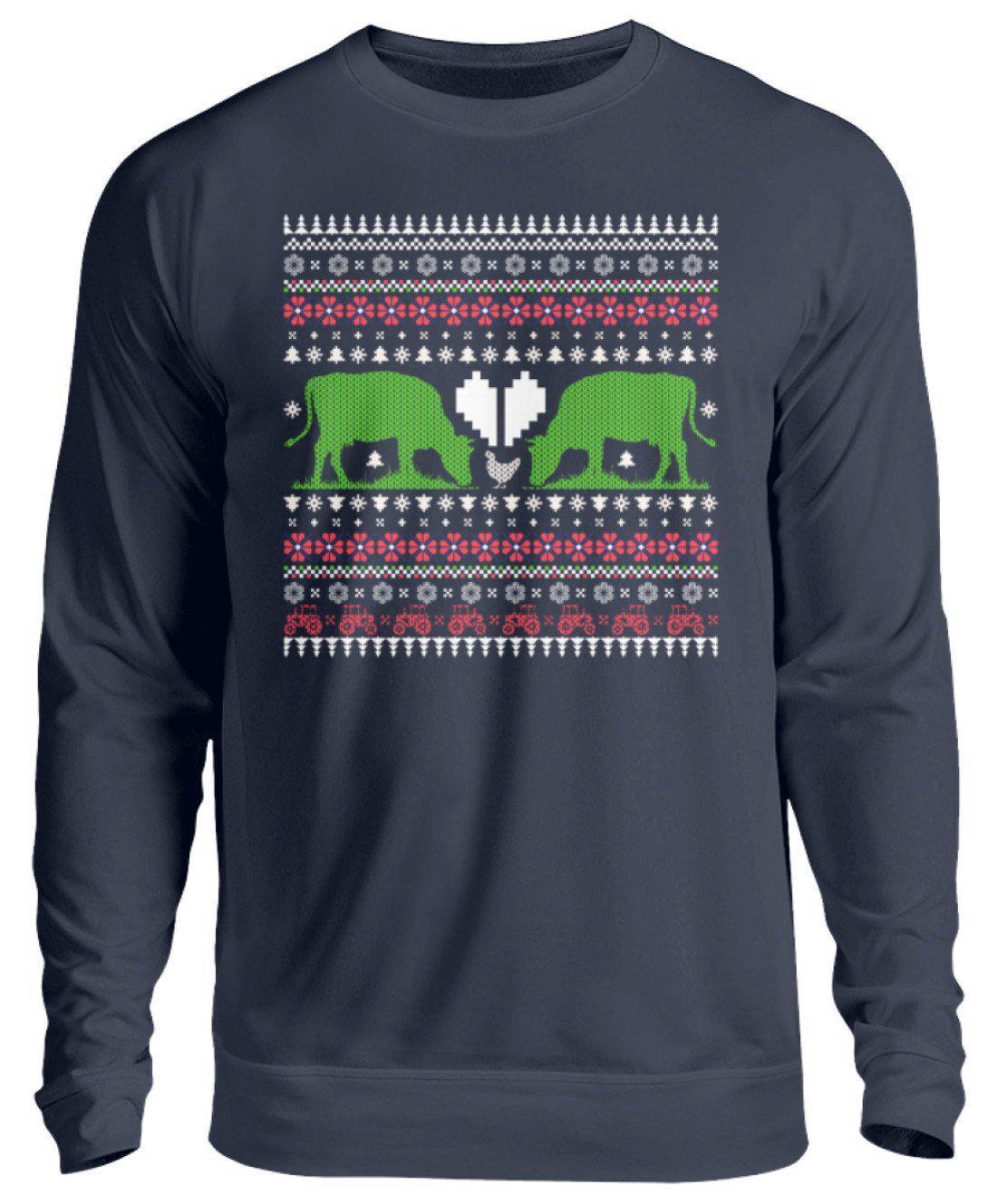 Kühe 2 Ugly Christmas · Unisex Sweatshirt Pullover-Unisex Sweatshirt-Oxford Navy-S-Agrarstarz