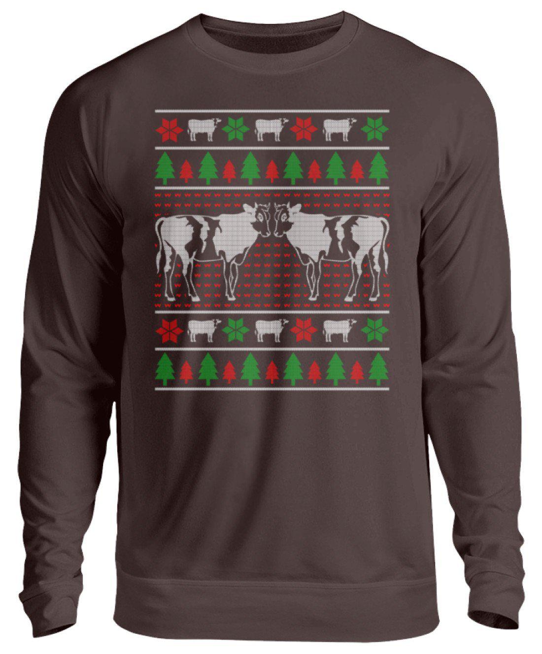 Kühe 3 Ugly Christmas · Unisex Sweatshirt Pullover-Unisex Sweatshirt-Hot Chocolate-S-Agrarstarz