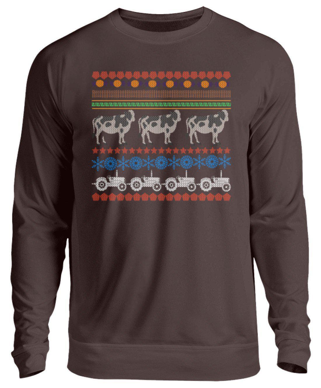 Kühe 4 Ugly Christmas · Unisex Sweatshirt Pullover-Unisex Sweatshirt-Hot Chocolate-S-Agrarstarz