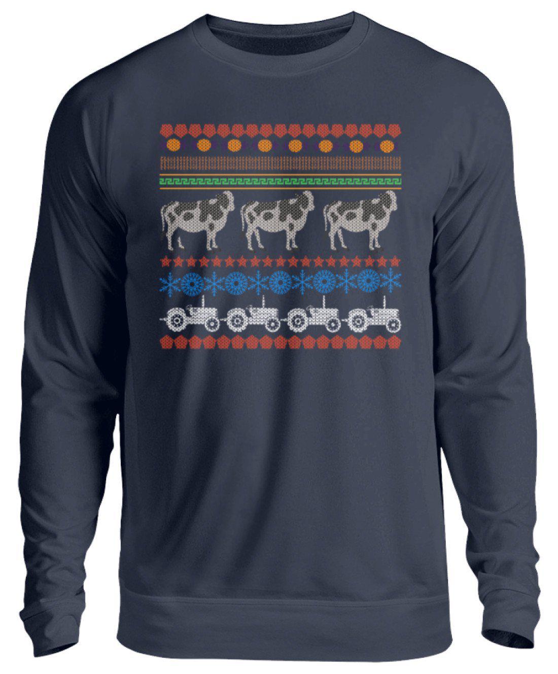 Kühe 4 Ugly Christmas · Unisex Sweatshirt Pullover-Unisex Sweatshirt-Oxford Navy-S-Agrarstarz