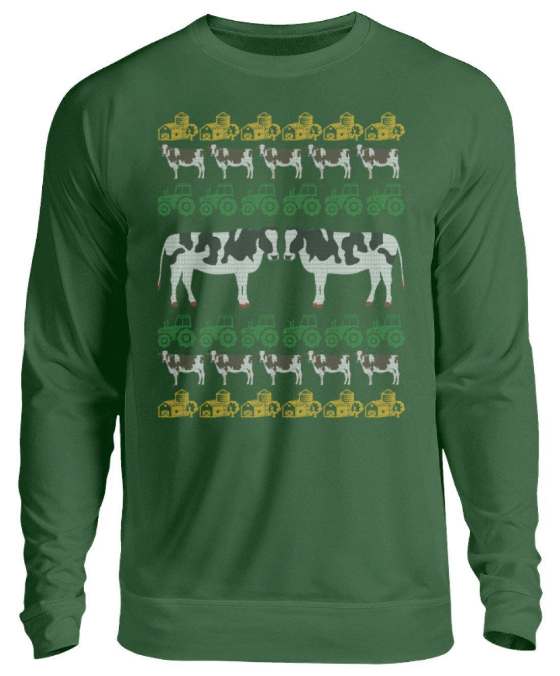 Kühe 5 Ugly Christmas · Unisex Sweatshirt Pullover-Unisex Sweatshirt-Bottle Green-S-Agrarstarz