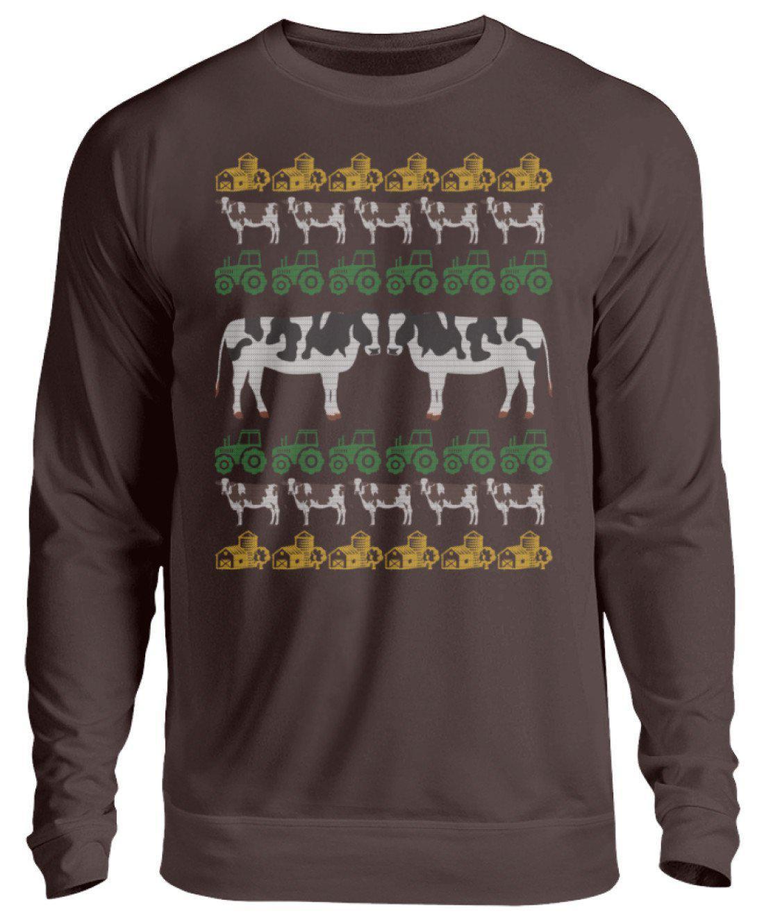 Kühe 5 Ugly Christmas · Unisex Sweatshirt Pullover-Unisex Sweatshirt-Hot Chocolate-S-Agrarstarz