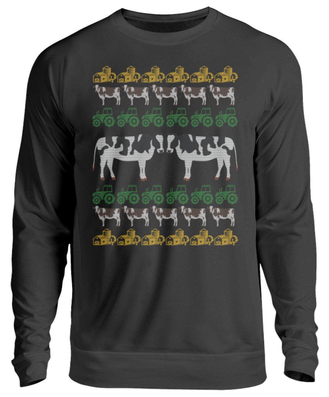 Kühe 5 Ugly Christmas · Unisex Sweatshirt Pullover-Unisex Sweatshirt-Jet Black-S-Agrarstarz