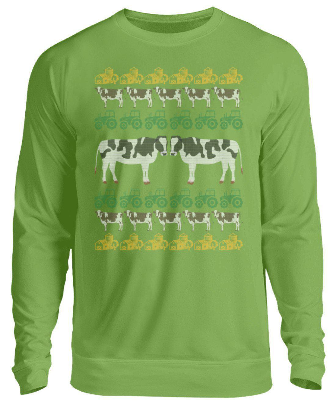 Kühe 5 Ugly Christmas · Unisex Sweatshirt Pullover-Unisex Sweatshirt-LimeGreen-S-Agrarstarz