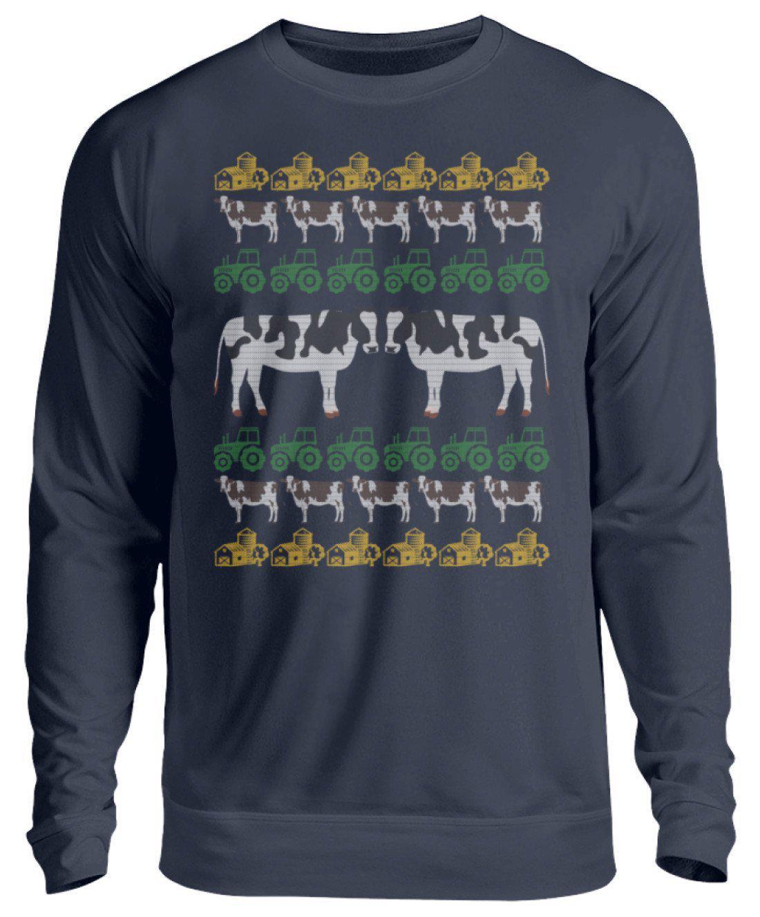 Kühe 5 Ugly Christmas · Unisex Sweatshirt Pullover-Unisex Sweatshirt-Oxford Navy-S-Agrarstarz