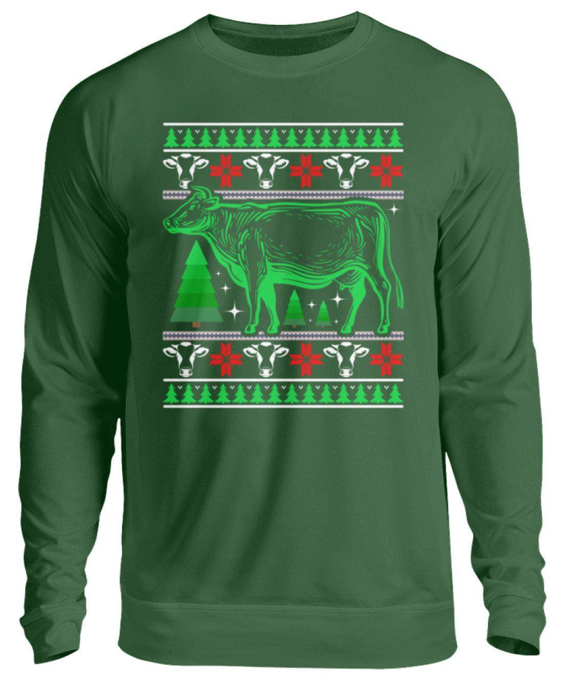 Kühe 6 Ugly Christmas · Unisex Sweatshirt Pullover-Unisex Sweatshirt-Bottle Green-S-Agrarstarz
