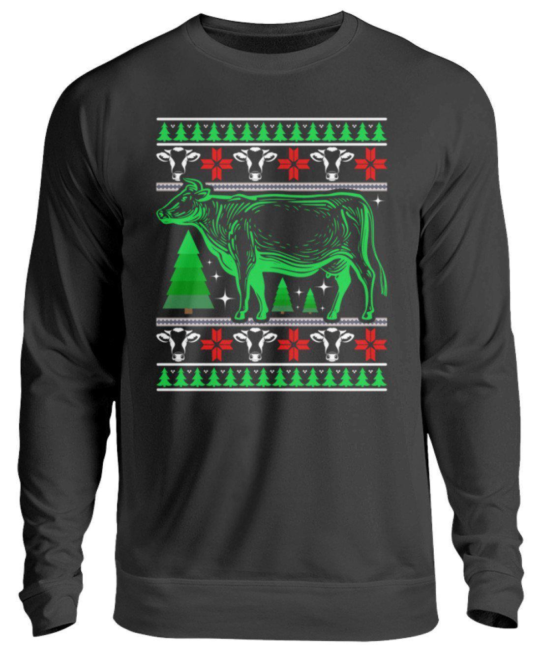 Kühe 6 Ugly Christmas · Unisex Sweatshirt Pullover-Unisex Sweatshirt-Jet Black-S-Agrarstarz