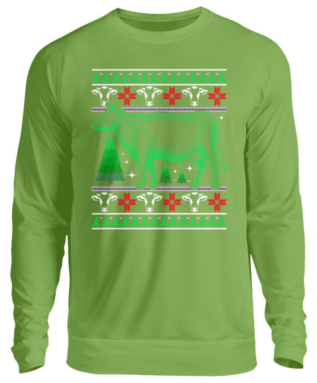 Kühe 6 Ugly Christmas · Unisex Sweatshirt Pullover-Unisex Sweatshirt-LimeGreen-S-Agrarstarz