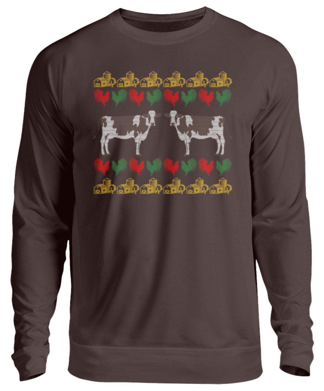 Kühe 7 Ugly Christmas · Unisex Sweatshirt Pullover-Unisex Sweatshirt-Hot Chocolate-S-Agrarstarz