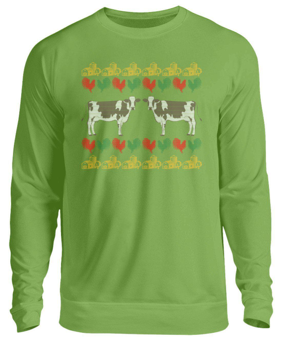 Kühe 7 Ugly Christmas · Unisex Sweatshirt Pullover-Unisex Sweatshirt-LimeGreen-S-Agrarstarz