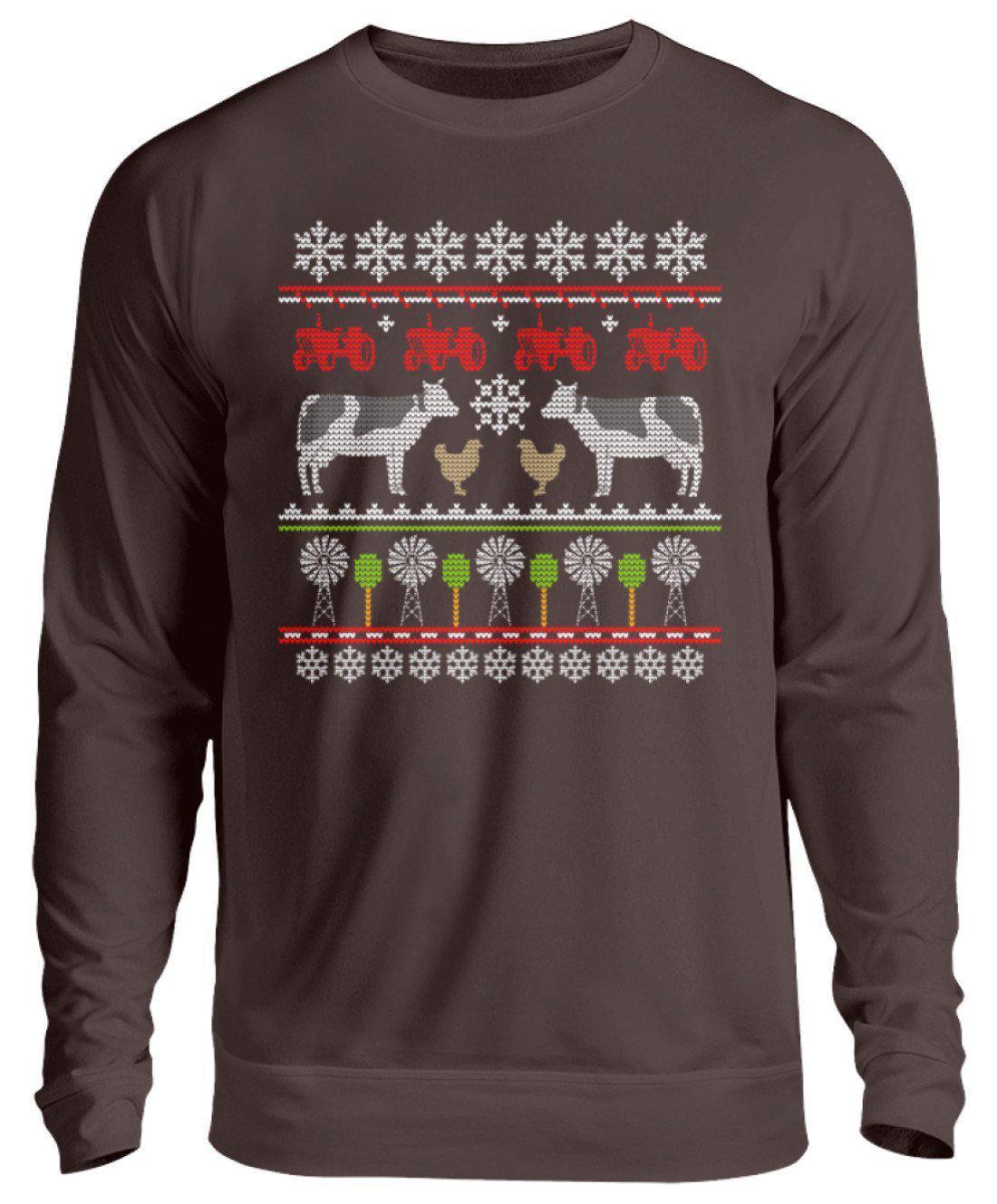 Kühe 8 Ugly Christmas · Unisex Sweatshirt Pullover-Unisex Sweatshirt-Hot Chocolate-S-Agrarstarz