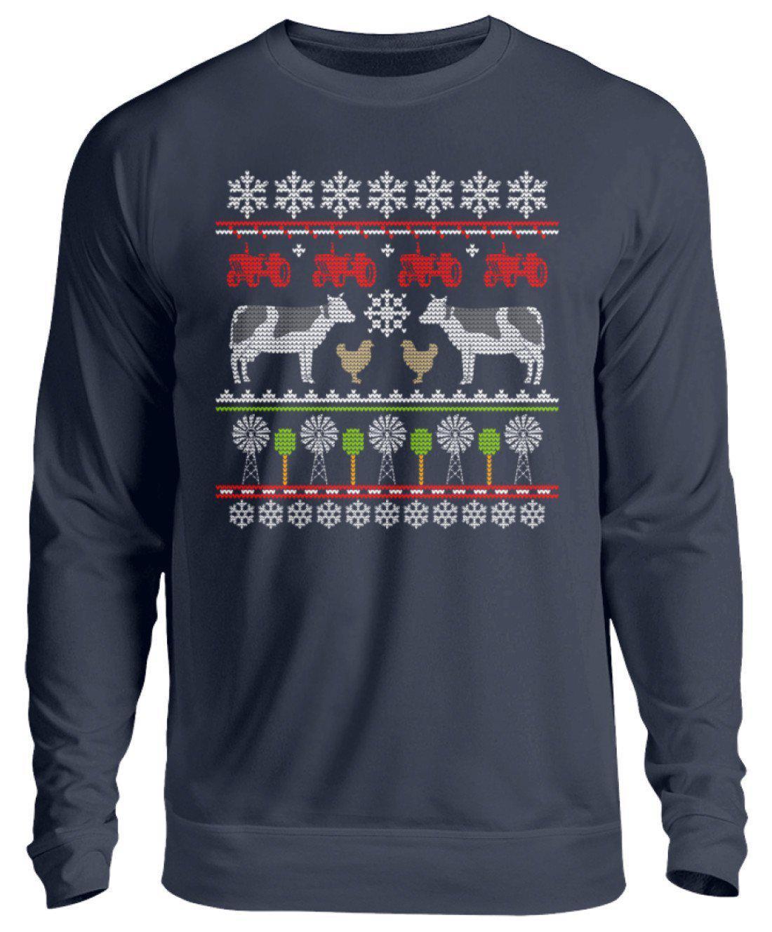 Kühe 8 Ugly Christmas · Unisex Sweatshirt Pullover-Unisex Sweatshirt-Oxford Navy-S-Agrarstarz