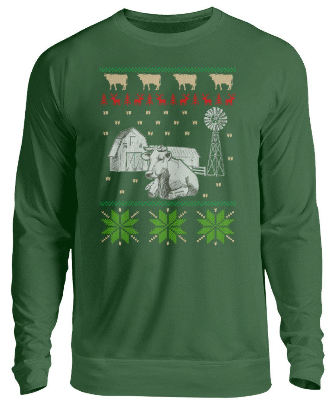 Kühe 9 Ugly Christmas · Unisex Sweatshirt Pullover-Unisex Sweatshirt-Bottle Green-S-Agrarstarz