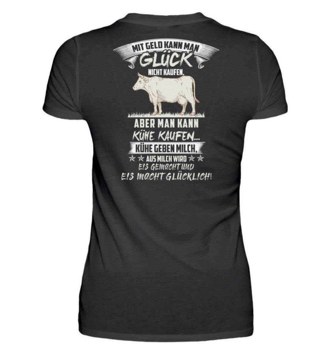 Kühe Geld Glück (Rücken Druck) · Damen T-Shirt-Damen Basic T-Shirt-Black-S-Agrarstarz