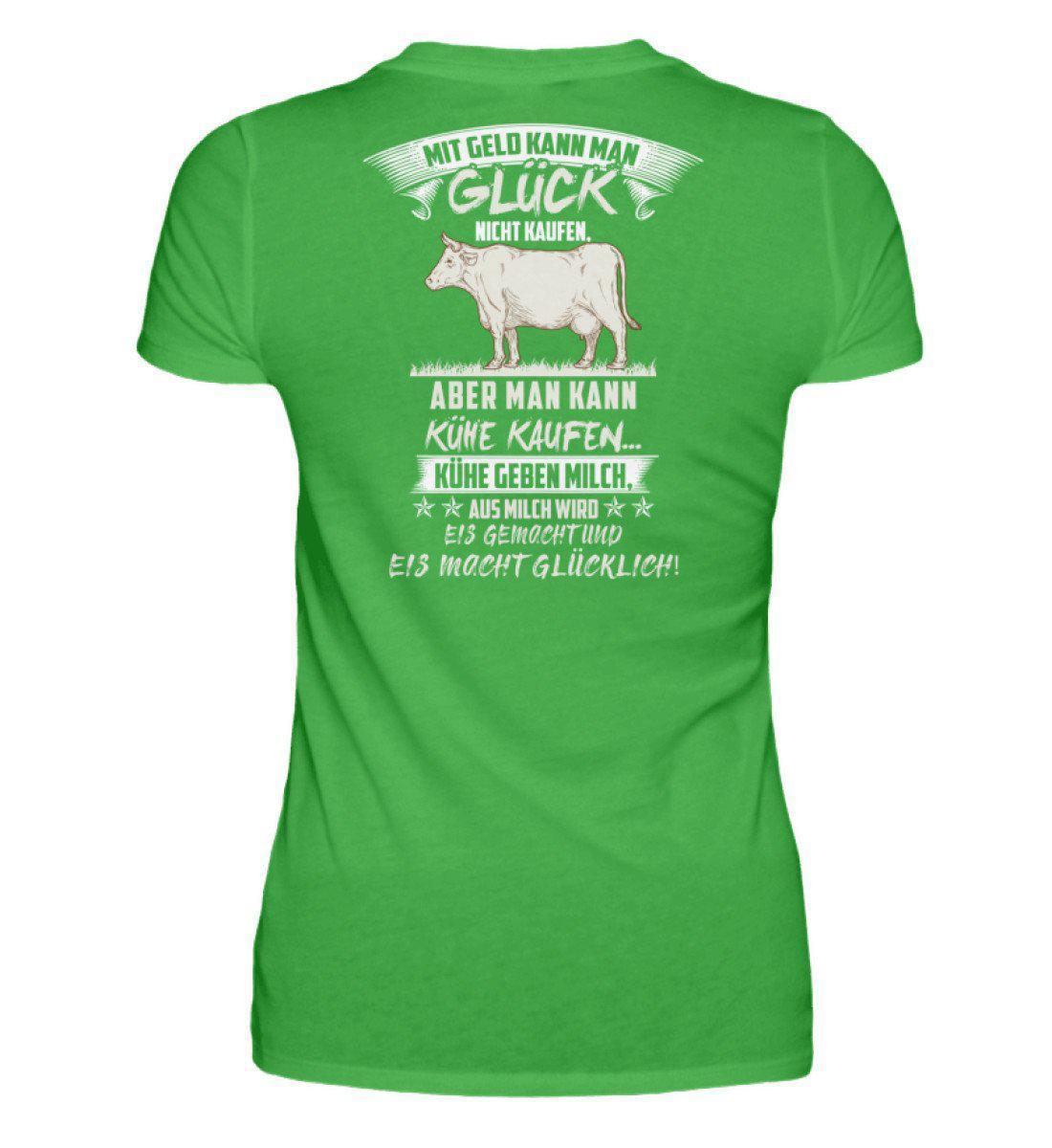 Kühe Geld Glück (Rücken Druck) · Damen T-Shirt-Damen Basic T-Shirt-Green Apple-S-Agrarstarz