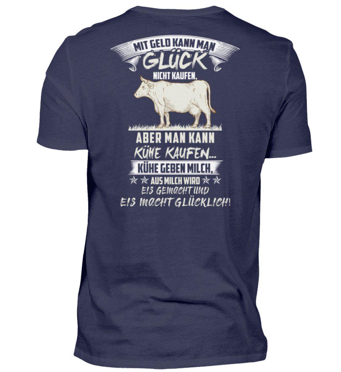 Kühe Geld Glück (Rücken Druck) · Herren T-Shirt-Herren Basic T-Shirt-Navy-S-Agrarstarz