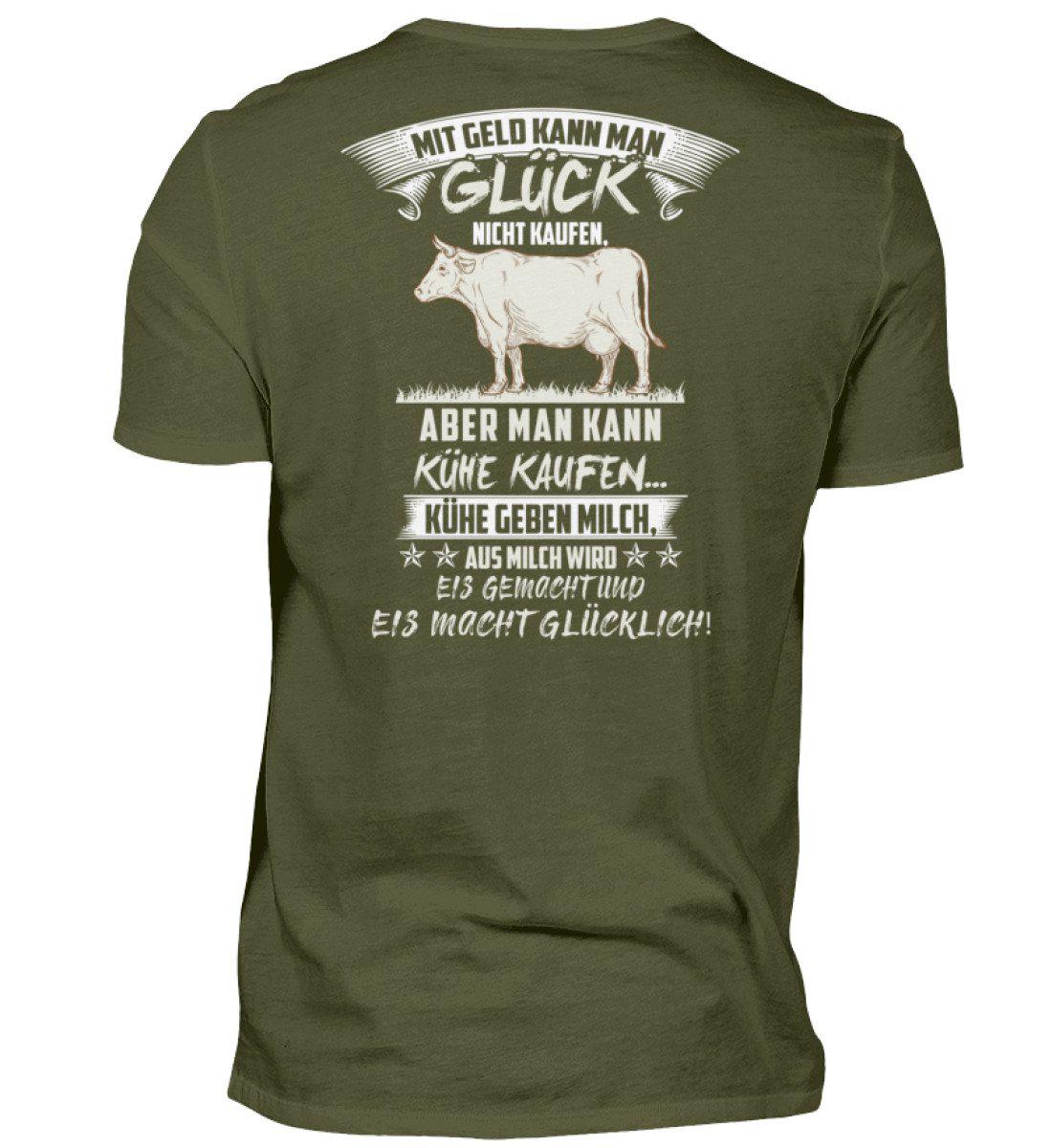 Kühe Geld Glück (Rücken Druck) · Herren T-Shirt-Herren Basic T-Shirt-Urban Khaki-S-Agrarstarz