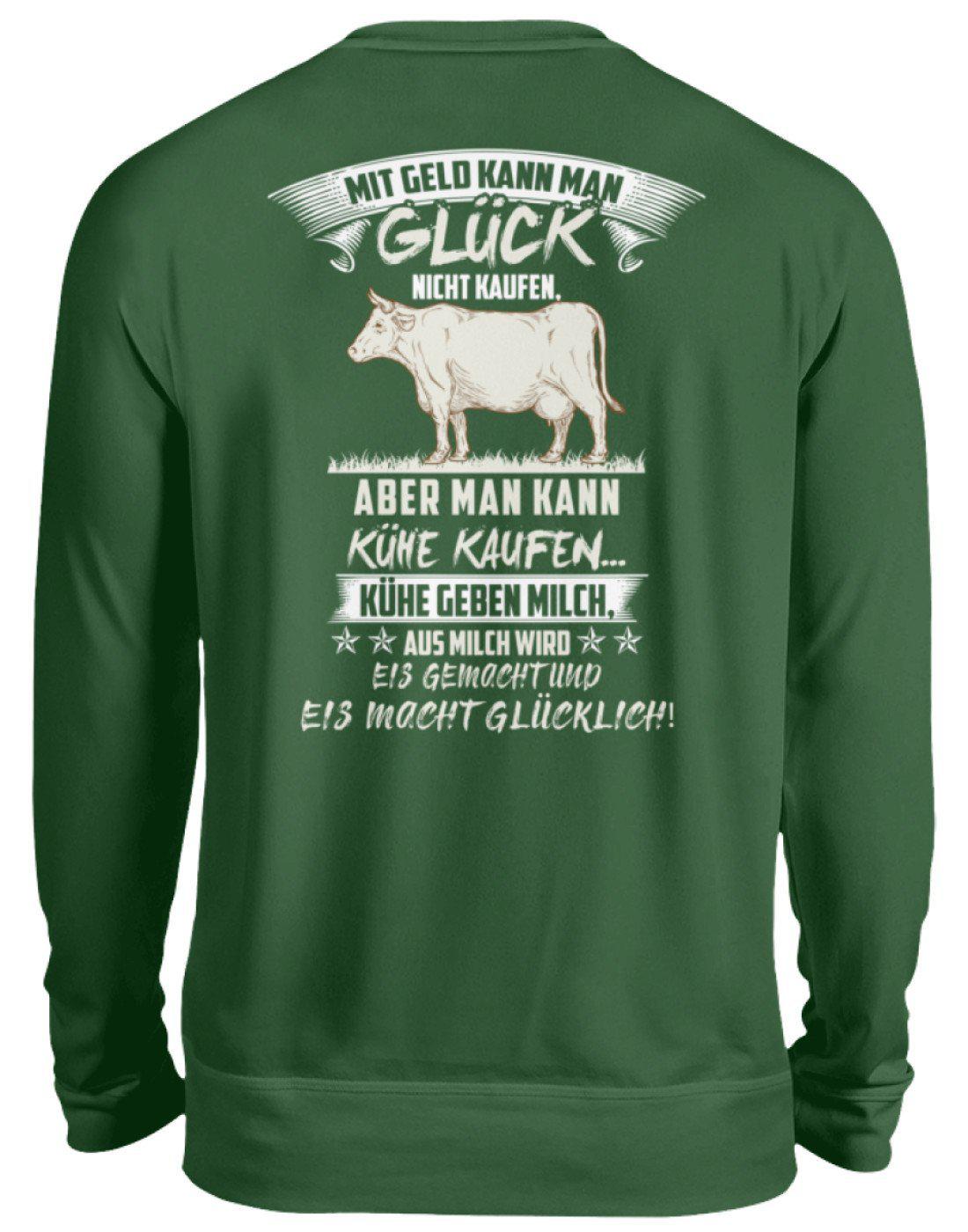 Kühe Geld Glück (Rücken Druck) · Unisex Sweatshirt Pullover-Unisex Sweatshirt-Bottle Green-S-Agrarstarz