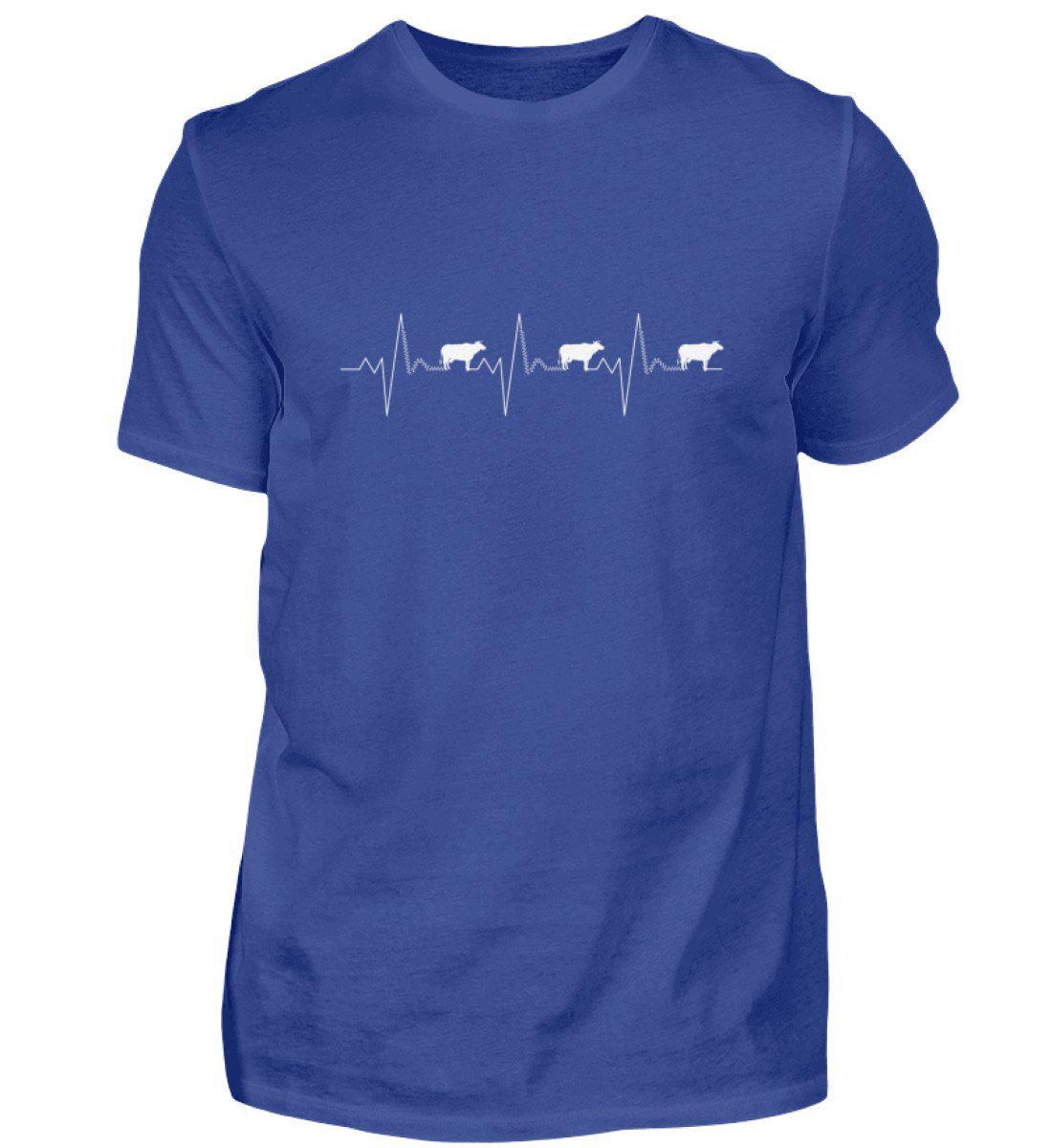 Kühe Heartbeat 2 · Herren T-Shirt-Herren Basic T-Shirt-Royal Blue-S-Agrarstarz