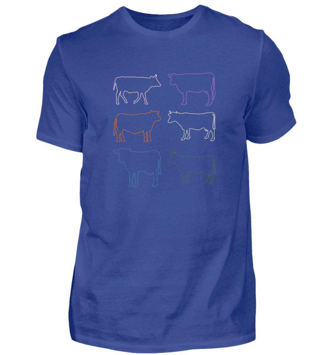 Kühe Silhouette farbig · Herren T-Shirt-Herren Basic T-Shirt-Royal Blue-S-Agrarstarz