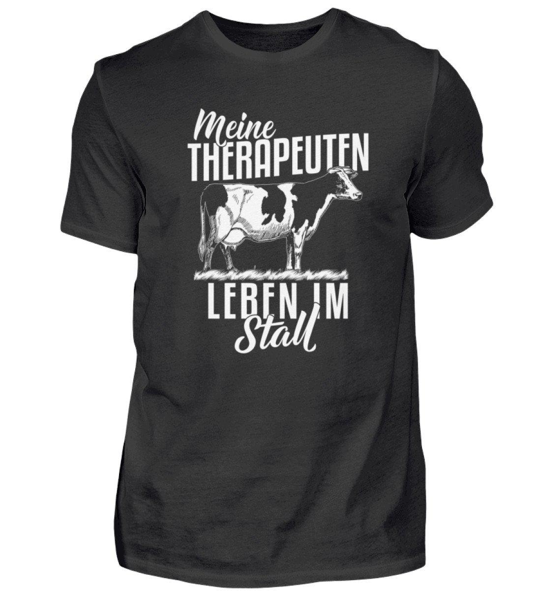 Kühe Therapeuten im Stall · Herren T-Shirt-Herren Basic T-Shirt-Black-S-Agrarstarz