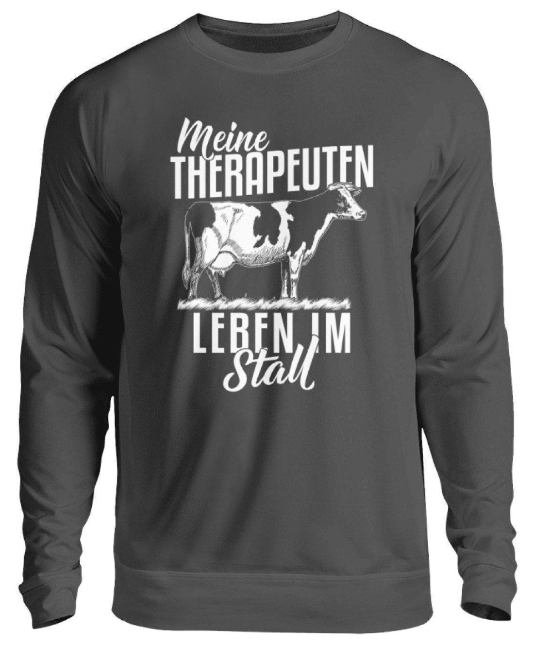 Kühe Therapeuten im Stall · Unisex Sweatshirt Pullover-Unisex Sweatshirt-Storm Grey (Solid)-S-Agrarstarz