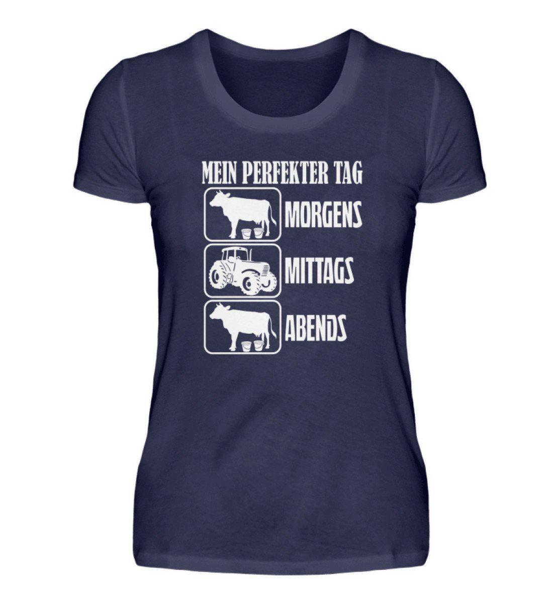 Kühe Traktor Tag · Damen T-Shirt-Damen Basic T-Shirt-Navy-S-Agrarstarz