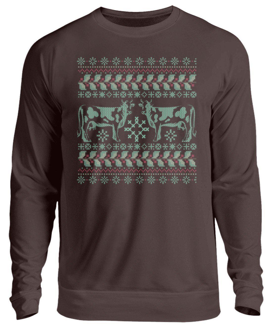 Kühe Ugly Christmas · Unisex Sweatshirt Pullover-Unisex Sweatshirt-Hot Chocolate-S-Agrarstarz