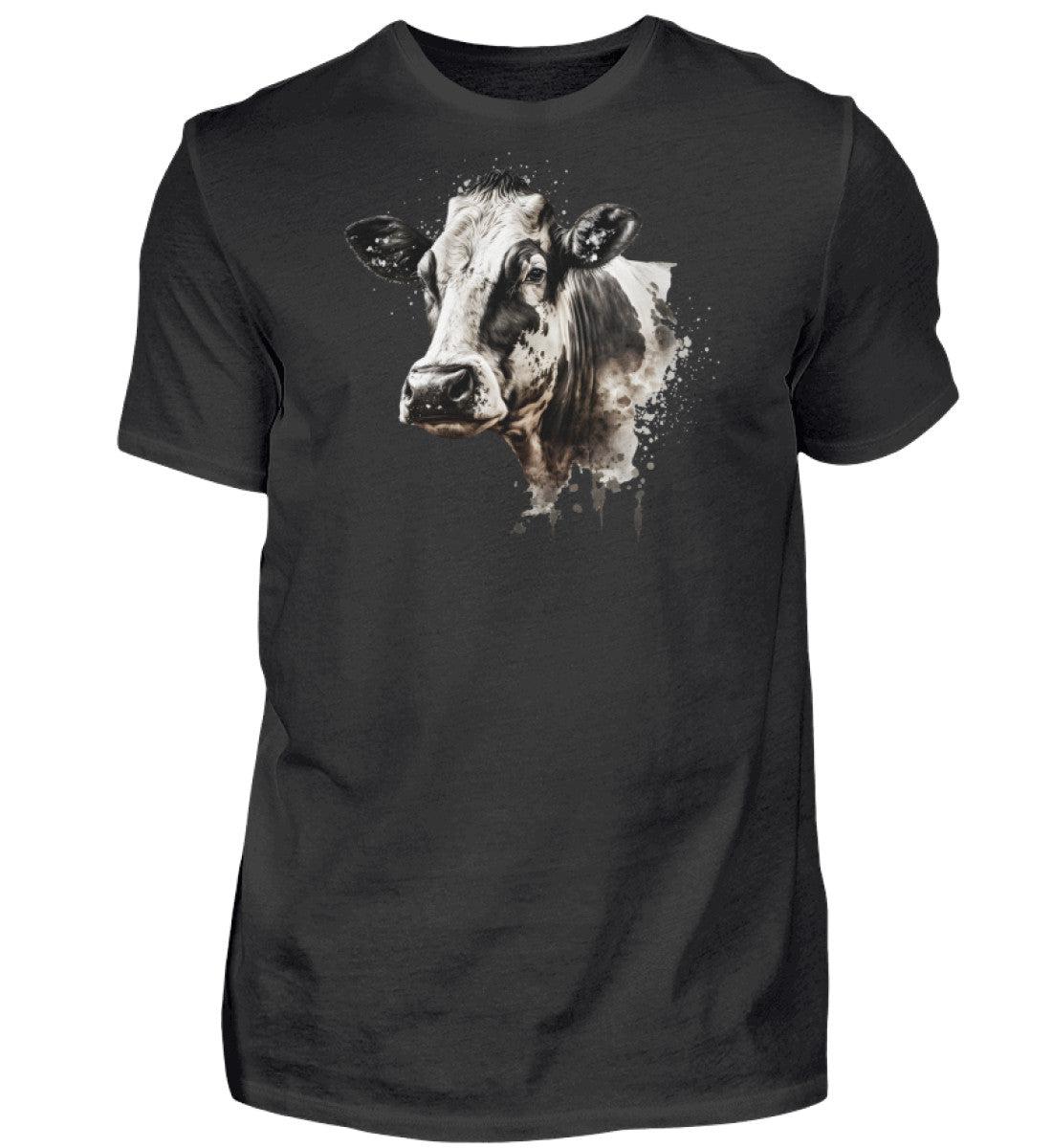 Kühe Wasserfarben 2 · Herren T-Shirt-Herren Basic T-Shirt-Black-XS-Agrarstarz