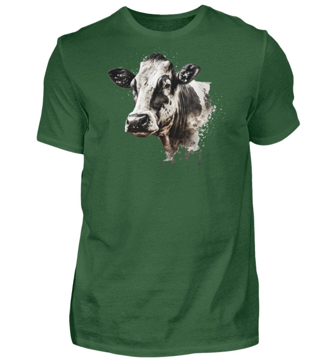 Kühe Wasserfarben 2 · Herren T-Shirt-Herren Basic T-Shirt-Bottle Green-S-Agrarstarz