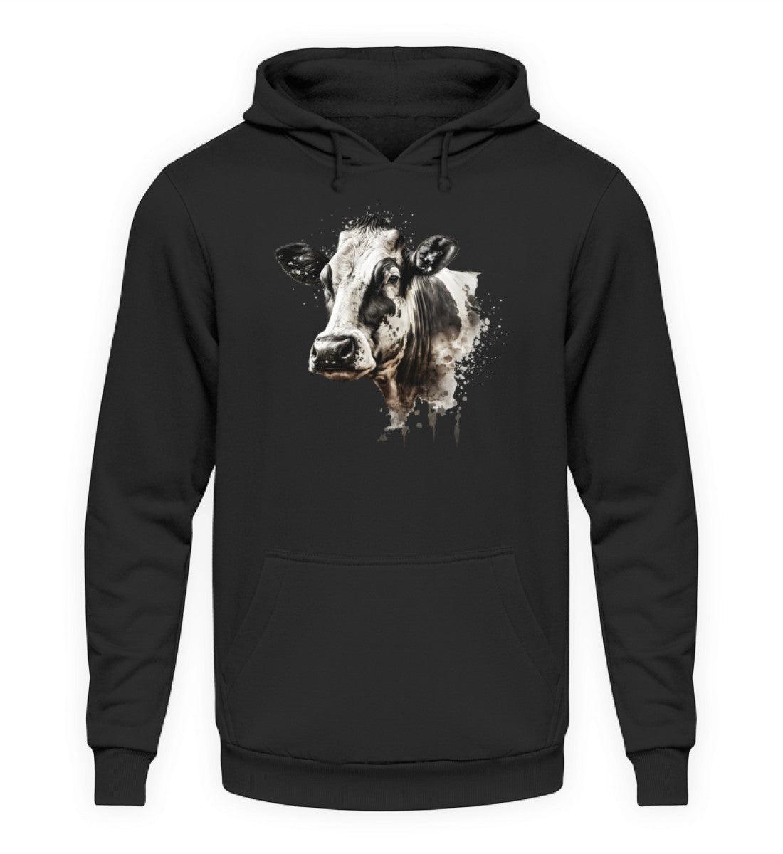 Kühe Wasserfarben 2 · Unisex Kapuzenpullover Hoodie-Unisex Hoodie-Deep Black-XS-Agrarstarz