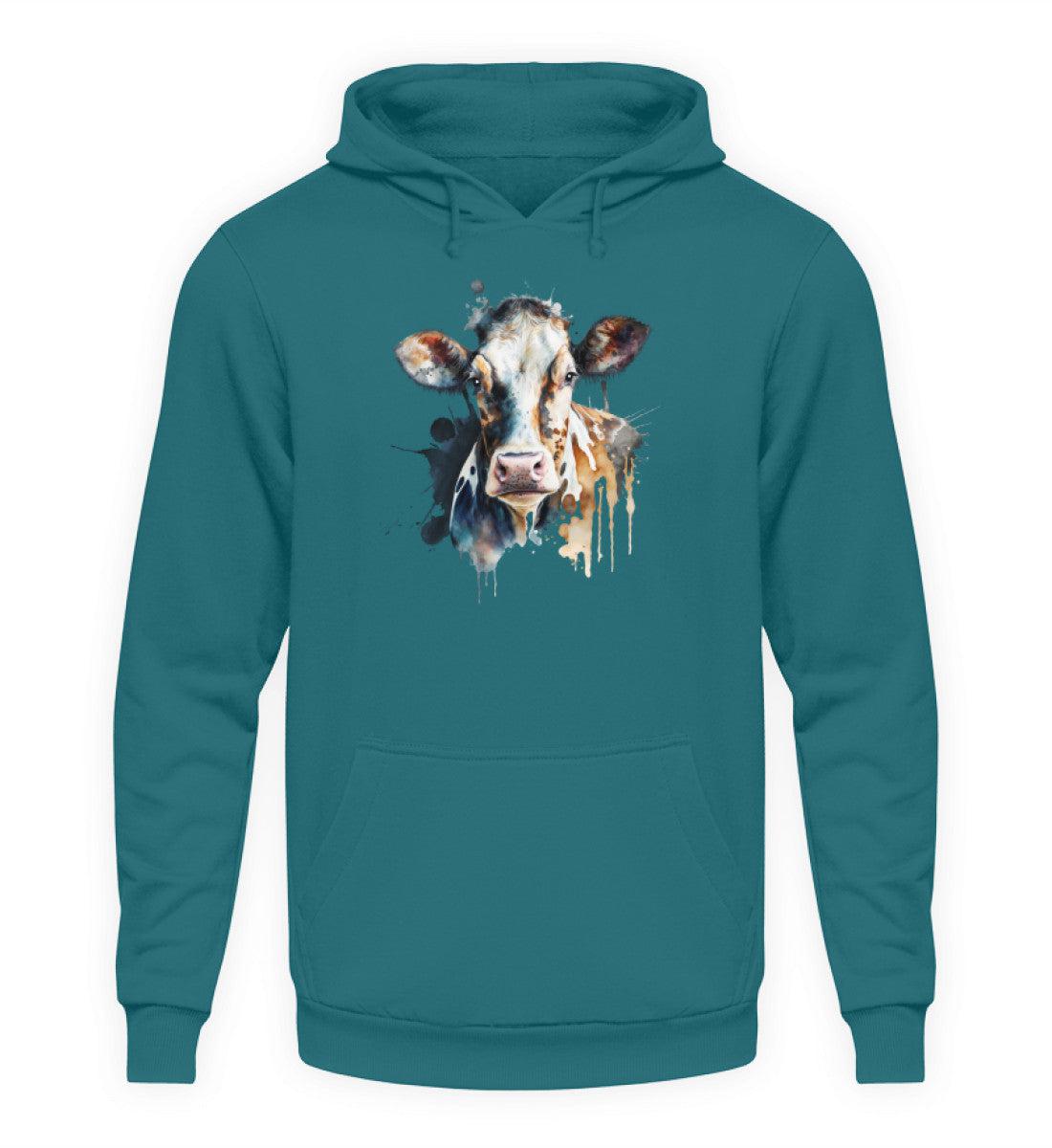 Kühe Wasserfarben 3 · Unisex Kapuzenpullover Hoodie-Unisex Hoodie-Airforce Blue-XS-Agrarstarz