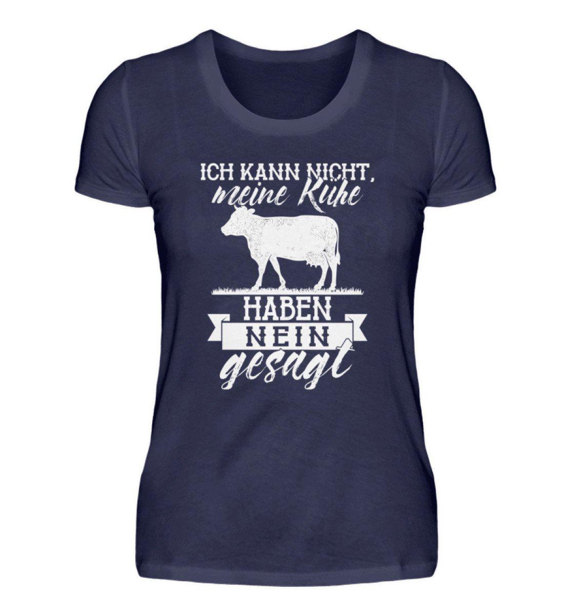 Kühe haben Nein gesagt · Damen T-Shirt-Damen Basic T-Shirt-Navy-S-Agrarstarz