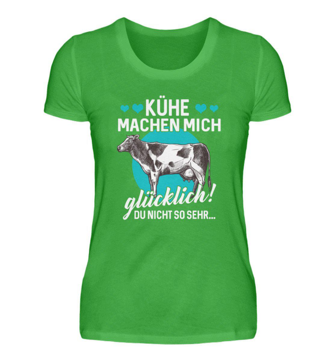 Kühe machen glücklich · Damen T-Shirt-Damen Basic T-Shirt-Green Apple-S-Agrarstarz