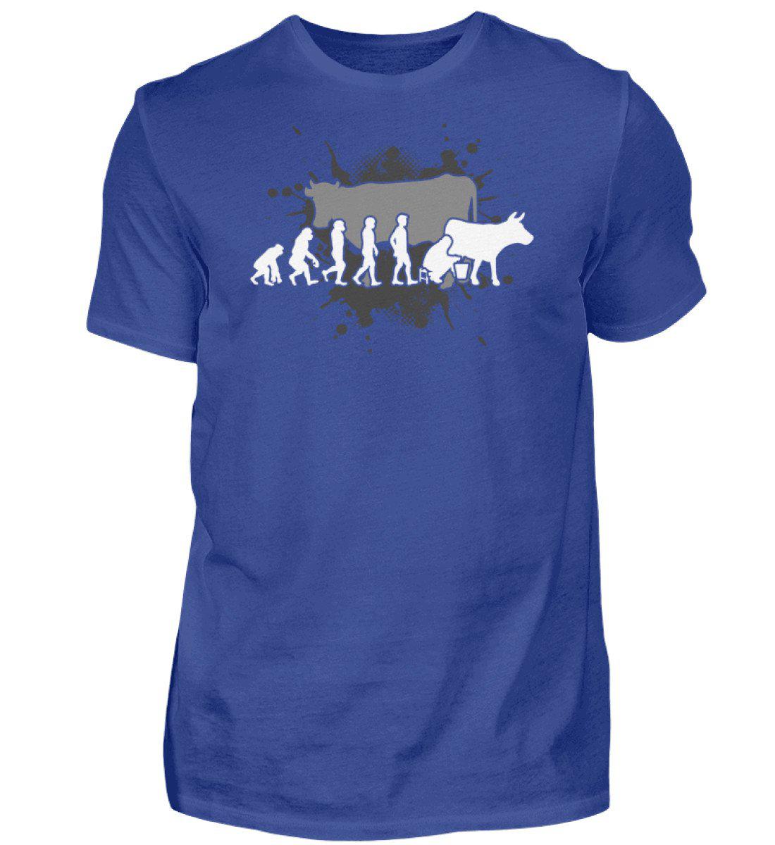 Kühe melken Evolution · Herren T-Shirt-Herren Basic T-Shirt-Royal Blue-S-Agrarstarz
