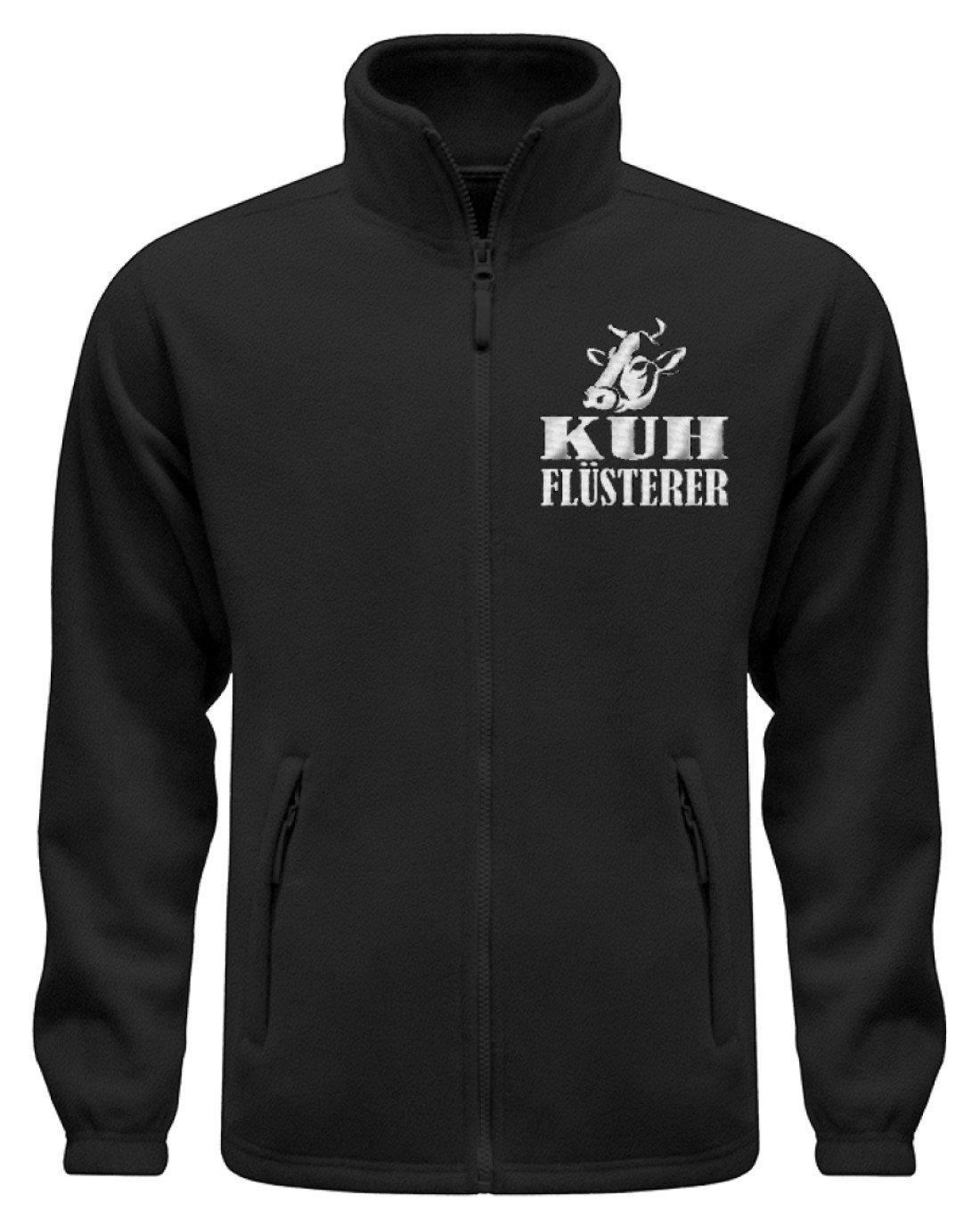 Kuhflüsterer · Fleece Jacke mit Stick-Fleece Jacke mit Stick-Black-S-Agrarstarz