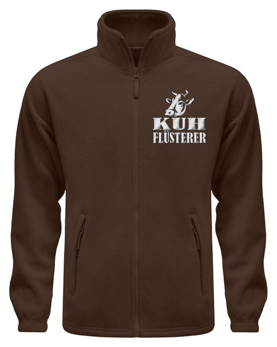 Kuhflüsterer · Fleece Jacke mit Stick-Fleece Jacke mit Stick-Dark Chocolate-S-Agrarstarz