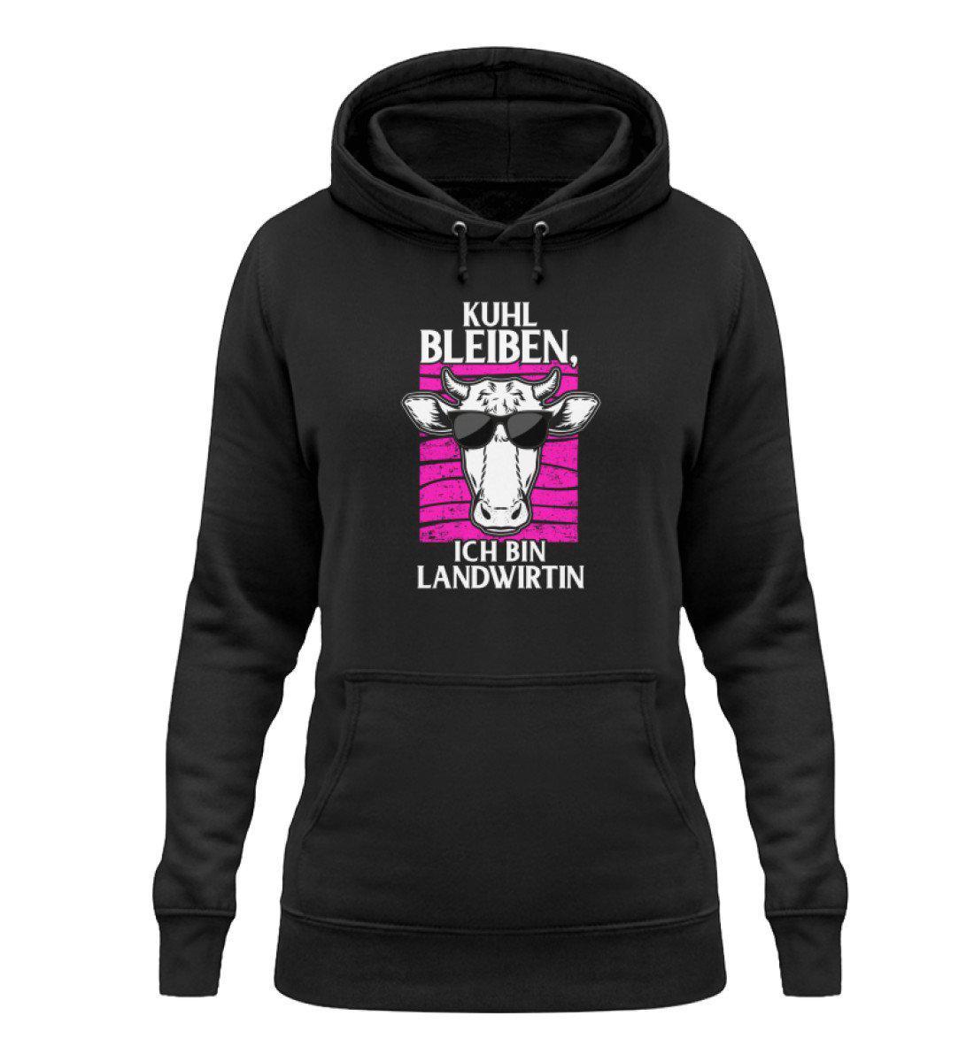 Kuhl bleiben Landwirtin · Damen Hoodie-Damen Hoodie-Jet Black-XS-Agrarstarz