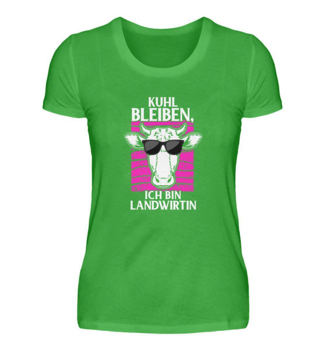 Kuhl bleiben Landwirtin · Damen T-Shirt-Damen Basic T-Shirt-Green Apple-S-Agrarstarz