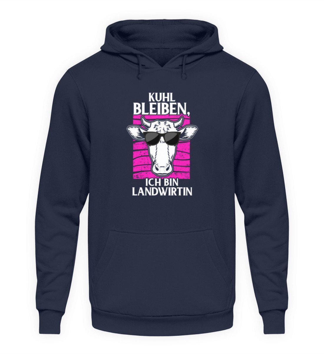 Kuhl bleiben Landwirtin · Unisex Kapuzenpullover Hoodie-Unisex Hoodie-Oxford Navy-S-Agrarstarz