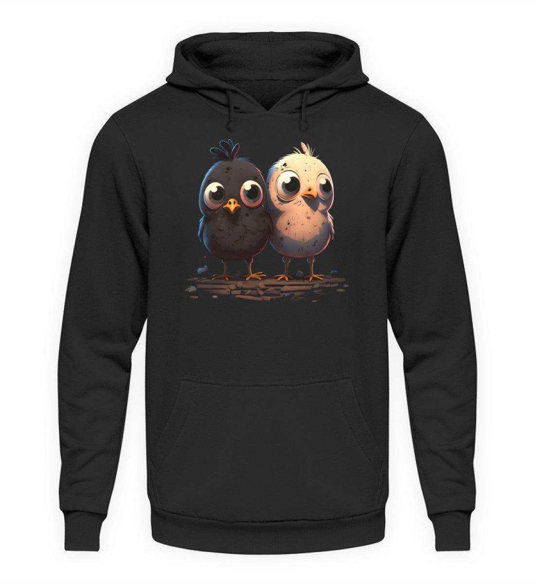 Küken Schwarz und Weiss · Unisex Kapuzenpullover Hoodie-Unisex Hoodie-Deep Black-XS-Agrarstarz