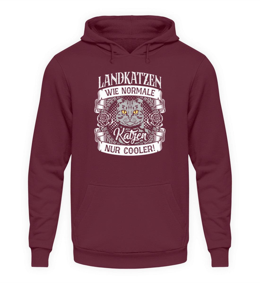 Landkatzen sind cooler · Unisex Kapuzenpullover Hoodie-Unisex Hoodie-Burgundy-S-Agrarstarz