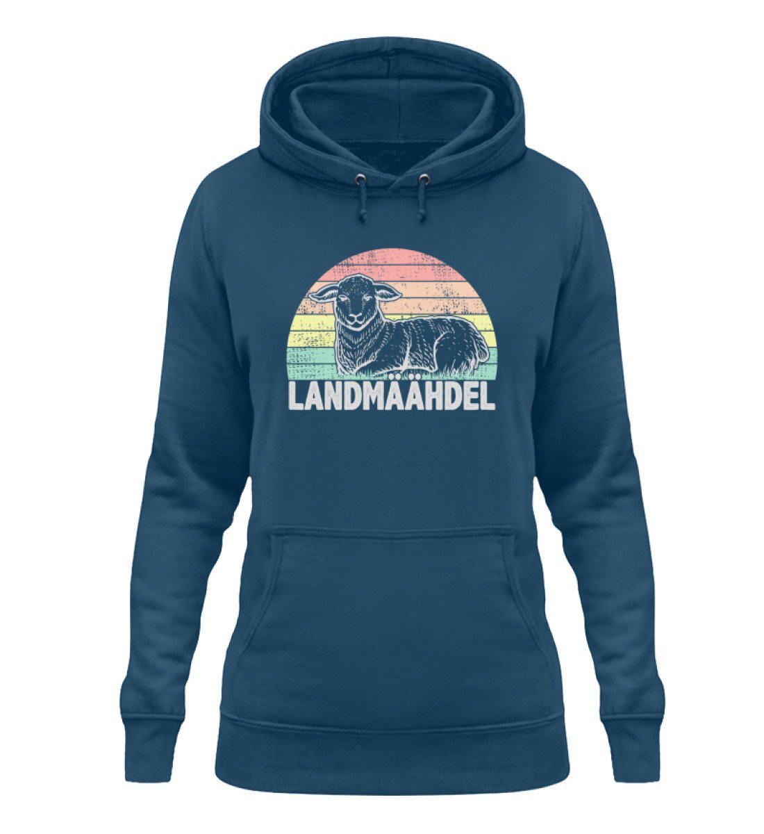 Landmäähdel Schaf Retro · Damen Hoodie-Damen Hoodie-Airforce Blue-XS-Agrarstarz