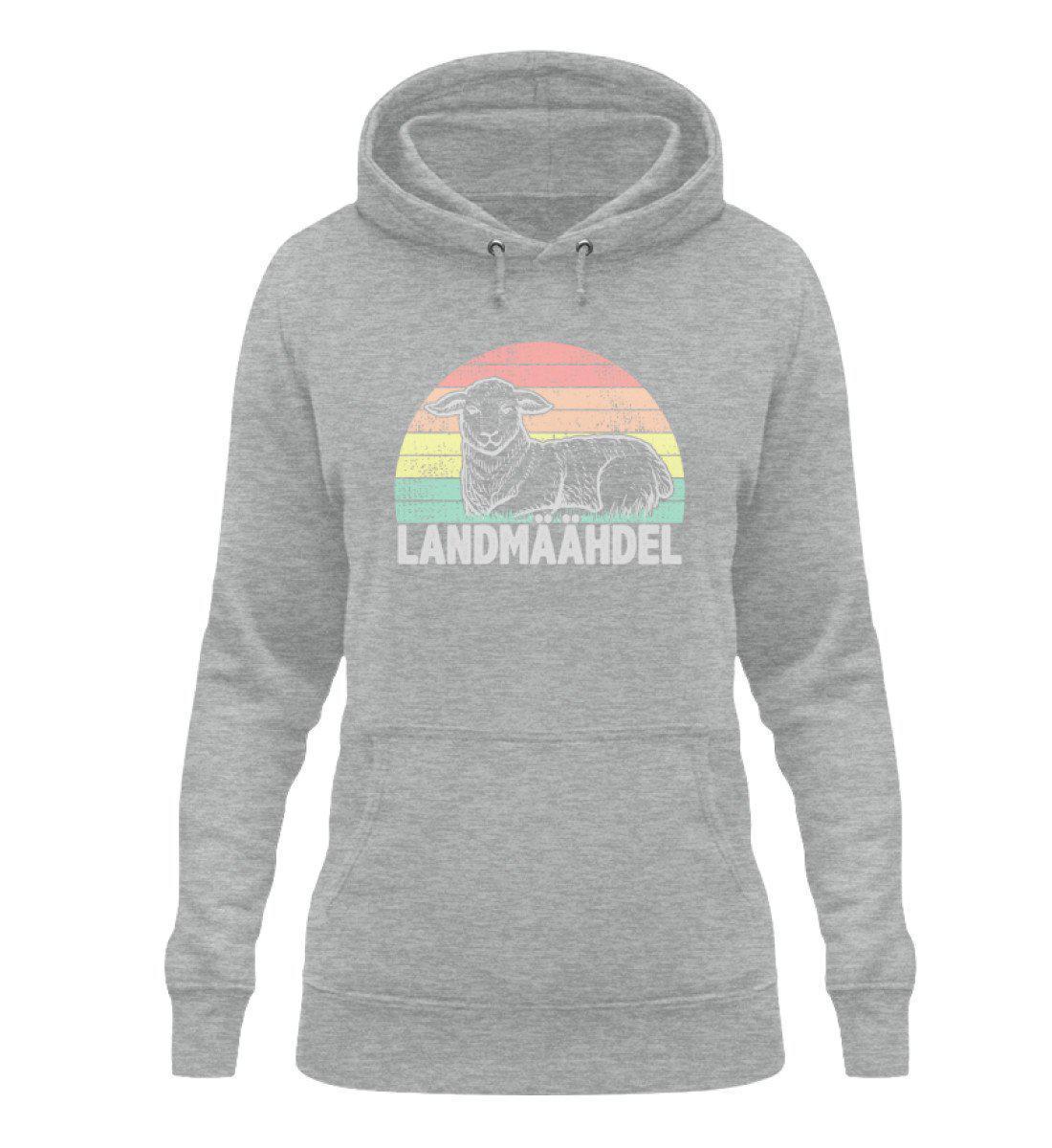 Landmäähdel Schaf Retro · Damen Hoodie-Damen Hoodie-Heather Sport Grey-XS-Agrarstarz