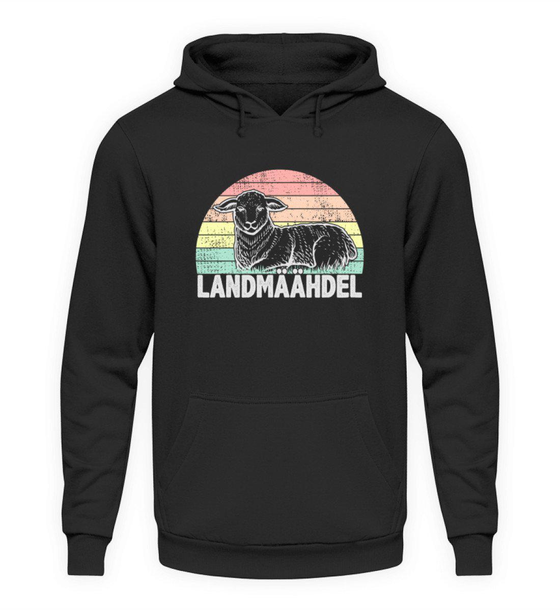 Landmäähdel Schaf Retro · Unisex Hoodie-Unisex Hoodie-Jet Black-S-Agrarstarz