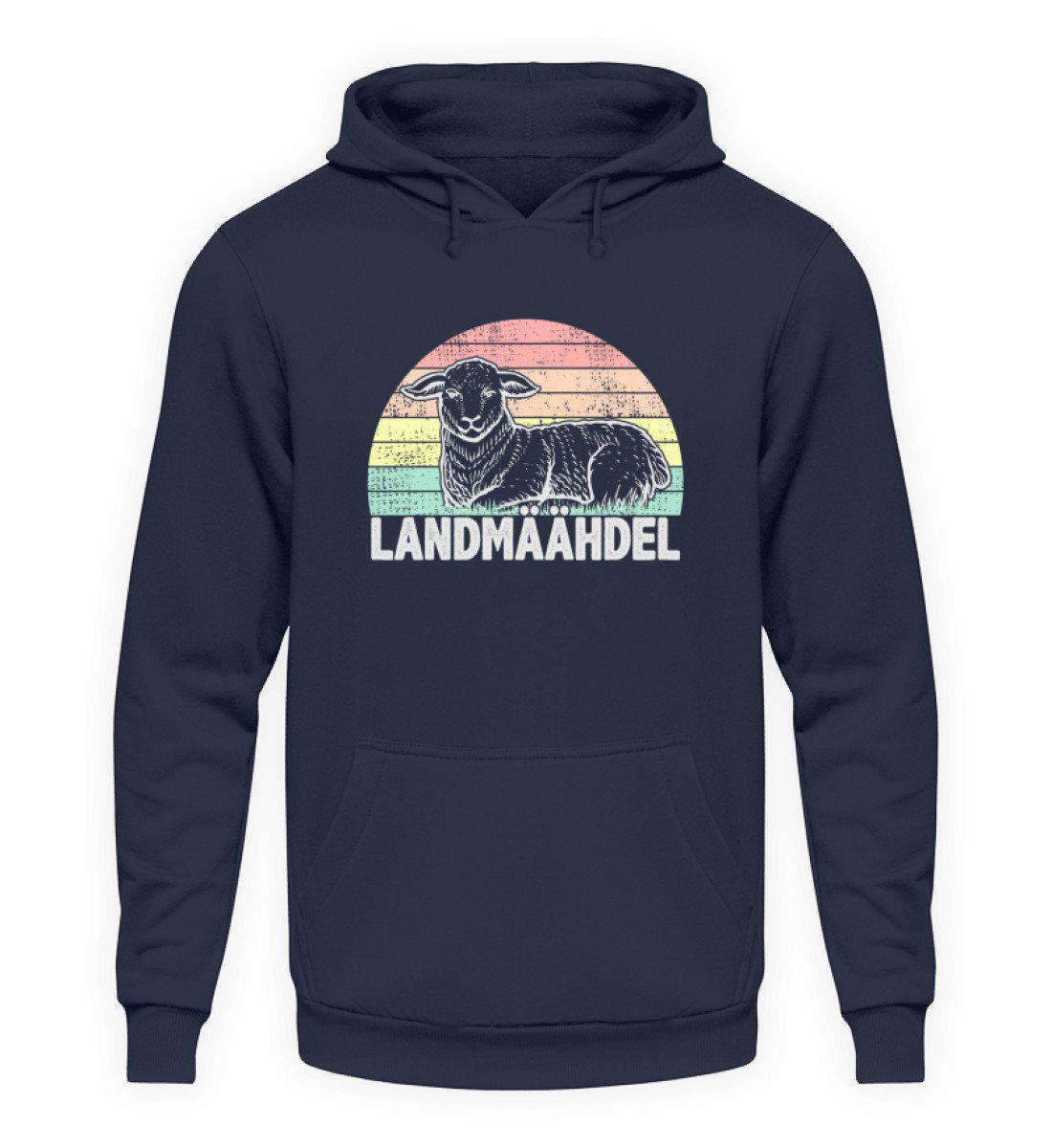 Landmäähdel Schaf Retro · Unisex Hoodie-Unisex Hoodie-Oxford Navy-S-Agrarstarz