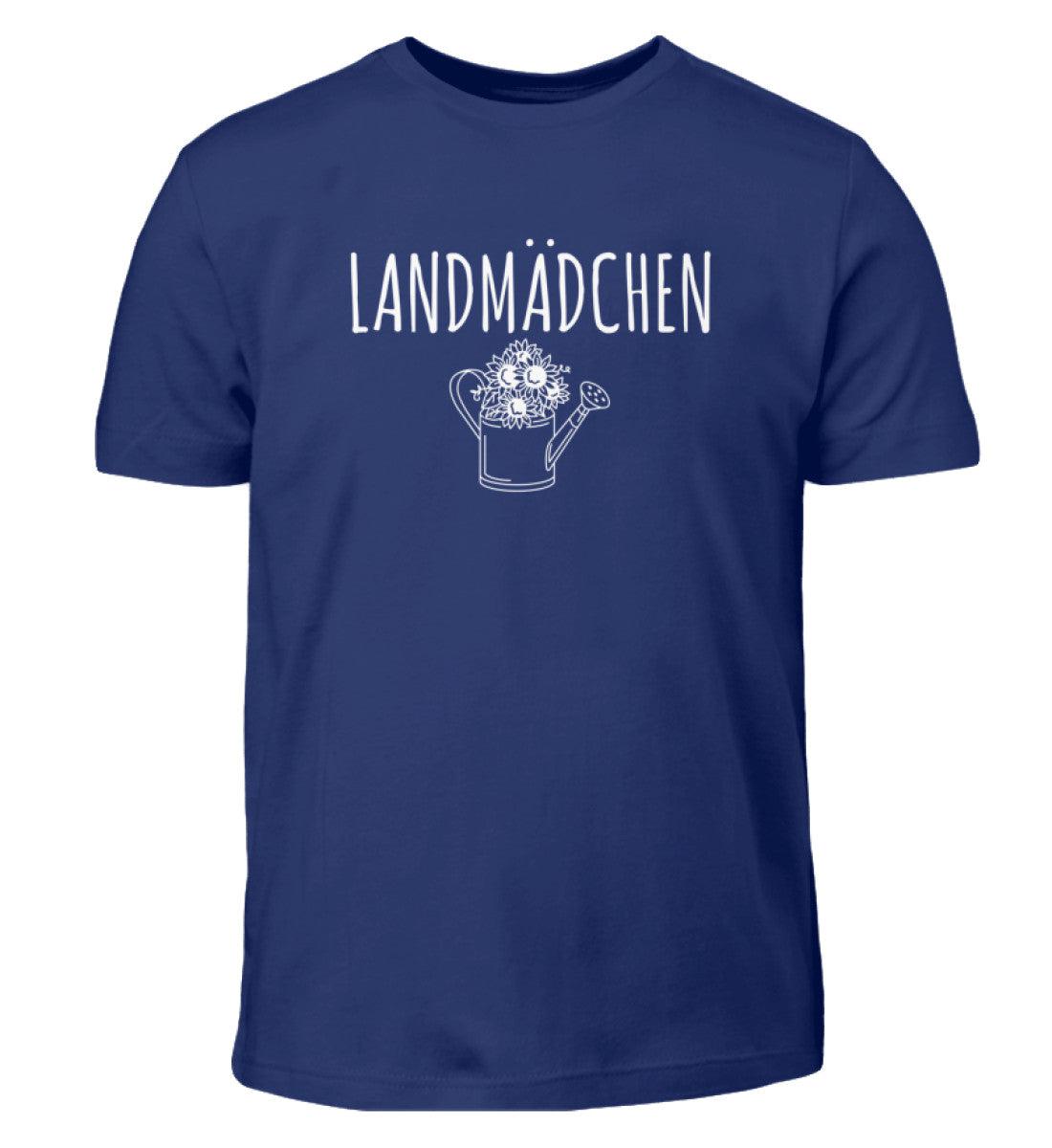 Landmädchen Gießkanne · Kinder T-Shirt-Kinder T-Shirt-Indigo-12/14 (152/164)-Agrarstarz