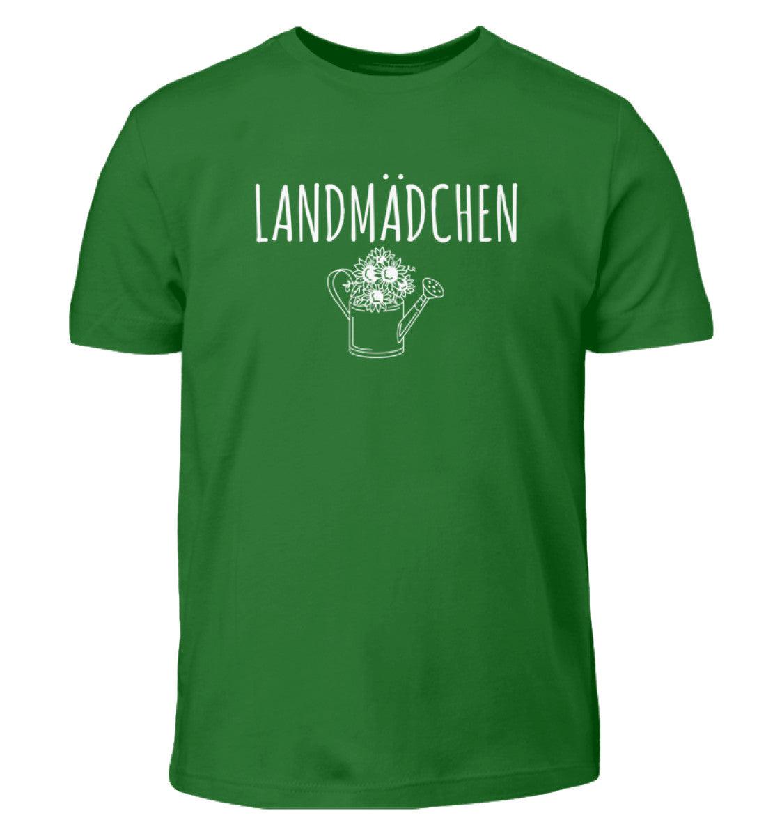 Landmädchen Gießkanne · Kinder T-Shirt-Kinder T-Shirt-Kelly Green-12/14 (152/164)-Agrarstarz